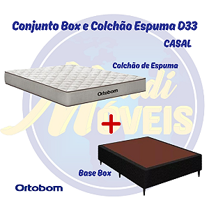 Conjunto Cama Box com Colchão de Espuma Robust 138 - Casal