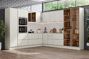 Cozinha Modulada 11Pçs - Linha Fineze - Areia - Móveis Henn