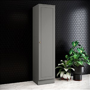 Paneleiro 01 Porta 100% MDF - C372-131 - Cinza - Linha Americana - Móveis Henn