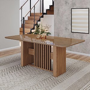 Mesa Retangular Vivian 200cm - Ref. SC147 - Nature - Móveis Henn