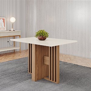 Mesa Retangular Dinah 120cm - Ref. SC153 - Off White - Móveis Henn