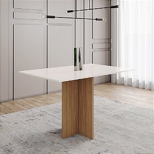 Mesa Retangular Kira 120cm - Ref. S228 - Off White - Móveis Henn