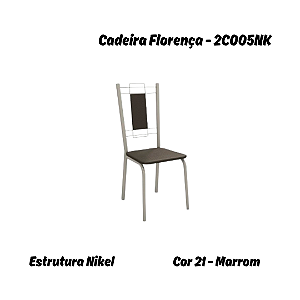 Par de Cadeiras Florença - Ref. 2C005-NK - Marrom - Kappesberg