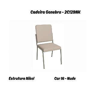 Par de Cadeiras Genebra - Ref. 2C129-NK - Nude - Kappesberg Crome