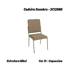 Par de Cadeiras Genebra - Ref. 2C129-NK - Capuccino - Kappesberg Crome