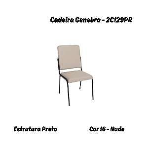 Par de Cadeiras Genebra - Ref. 2C129-PR - Nude - Kappesberg Crome