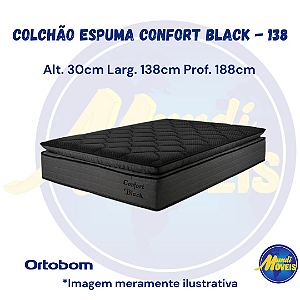 Colchão de Espuma Confort Black 1.38 - (Casal) - Ortobom