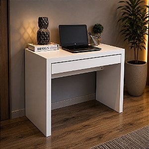 Mesa Escrivaninha c/ Gaveta - ME4107 - Branco - Tecno Mobili