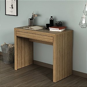 Mesa Escrivaninha c/ Gaveta - ME4107 - Amendoa - Tecno Mobili