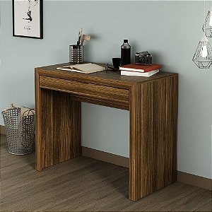 Mesa Escrivaninha c/ Gaveta - ME4107 - Nogal - Tecno Mobili