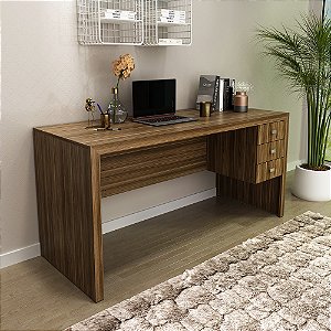 Mesa Escrivaninha c/ Gaveta - ME4113 - Nogal - Tecno Mobili
