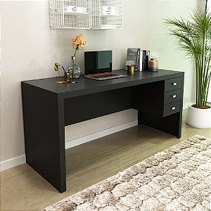 Mesa Escrivaninha c/ Gaveta - ME4113 - Preto - Tecno Mobili