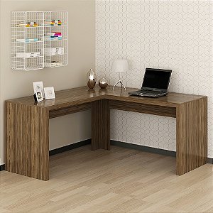 Mesa Escrivaninha de Canto - ME4116 - Nogal - Tecno Mobili