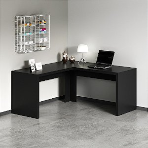Mesa Escrivaninha de Canto - ME4116 - Preto - Tecno Mobili