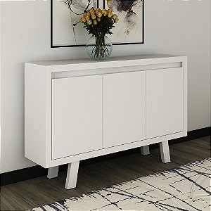 Balcão de Escritorio 03 Portas - ME4120 - Branco - Tecno Mobili