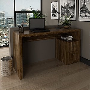 Mesa Escrivaninha c/ Gaveta - ME4130 - Nogal - Tecno Mobili