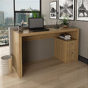Mesa Escrivaninha c/ Gaveta - ME4130 - Amendoa - Tecno Mobili