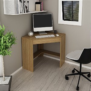 Mesa Escrivaninha de Canto - ME4169 - Amendoa - Tecno Mobili