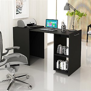 Mesa Escrivaninha Retrátil - ME4170 - Preto - Tecno Mobili
