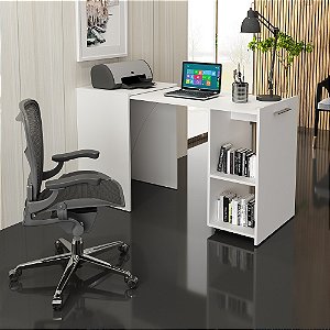Mesa Escrivaninha Retrátil - ME4170 - Branco - Tecno Mobili
