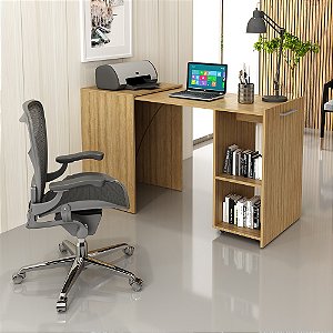 Mesa Escrivaninha Retrátil - ME4170 - Amendoa - Tecno Mobili