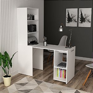 Estante Escrivaninha Retrátil - ME4171 - Branco - Tecno Mobili