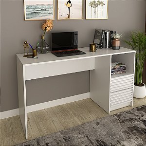 Mesa Escrivaninha c/ Gaveta - ME4174 - Branco - Tecno Mobili