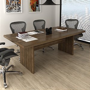 Mesa de Reunião p/ Escritorio - ME4119 - Nogal - Tecno Mobili