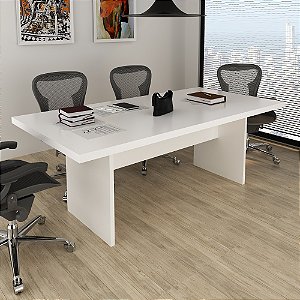 Mesa de Reunião p/ Escritorio - ME4119 - Branco - Tecno Mobili