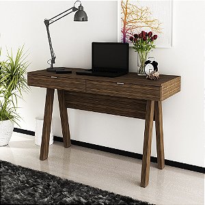 Mesa Escrivaninha c/ Gaveta - ME4128 - Nogal - Tecno Mobili