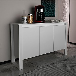 Balcão de Escritorio 03 Portas - ME4147 - Branco - Tecno Mobili