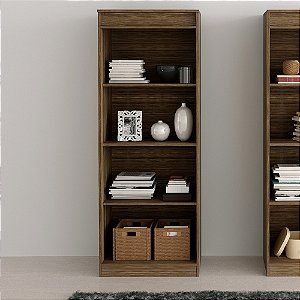 Estante Multiuso Livreiro - ME4150 - Nogal - Tecno Mobili