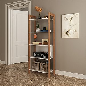 Estante Multiuso - AZ1005 - Amendoa/Branco - Tecno Mobili
