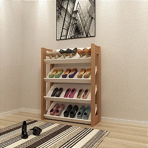 Sapateira Organizadora - AZ1025 - Amendoa/Branco - Tecno Mobili