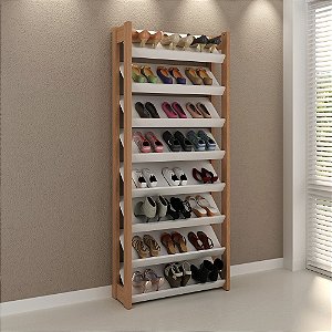 Sapateira Organizadora - AZ1006 - Amendoa/Branco - Tecno Mobili