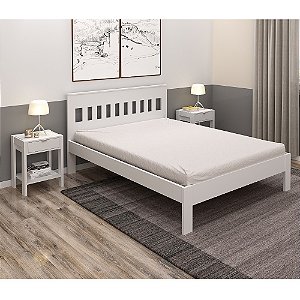 Cama de Casal - CM8007 - Branco - Tecno Mobili