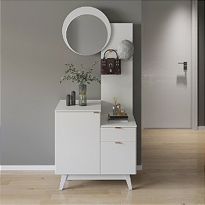 Balcão Aparador com Espelho - AP2311 - Branco - Tecno Mobili