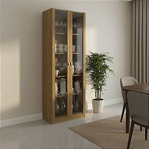 Cristaleira 02 Portas - CR6003 - Amendoa - Tecno Mobili