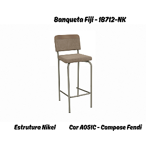 Banqueta Fiji - 1B712-NK - Compose Fendi - Kappesberg Crome