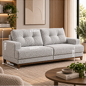 Sofá Living Everest 233cm - Rincão Estofados