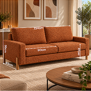 Sofá Living Haval 214cm - Estofados Rincão