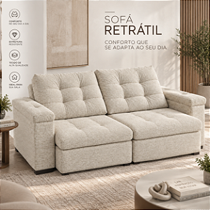 Sofá Retrátil e Reclinável EDGE 172cm - Estofados Rincão