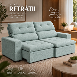 Sofá Retrátil e Reclinável Lancer 210cm - Estofados Rincão