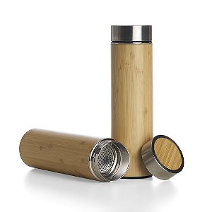 Garrafa Bambu Térmica 500ml com Infusor - Personalizada