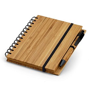 Caderno e Caneta em Bambu Personalizado