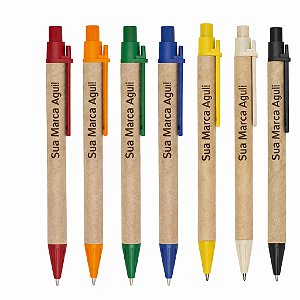 Caneta Ecológica Papelão Personalizada