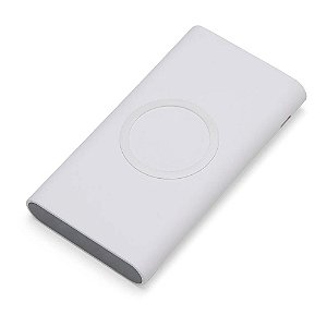 Power Bank 8000mAh com Carregamento via Indução ou via Cabo - Personalizado