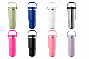 Copo Térmico Tumbler Flip com Alça 800ml - Personalizado
