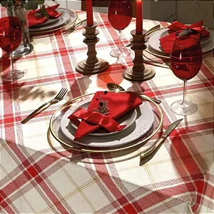 Toalha de Mesa Retangular 6 Lugares Dohler Celebra Natal