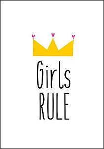 Quadro Infantil Girls Rules